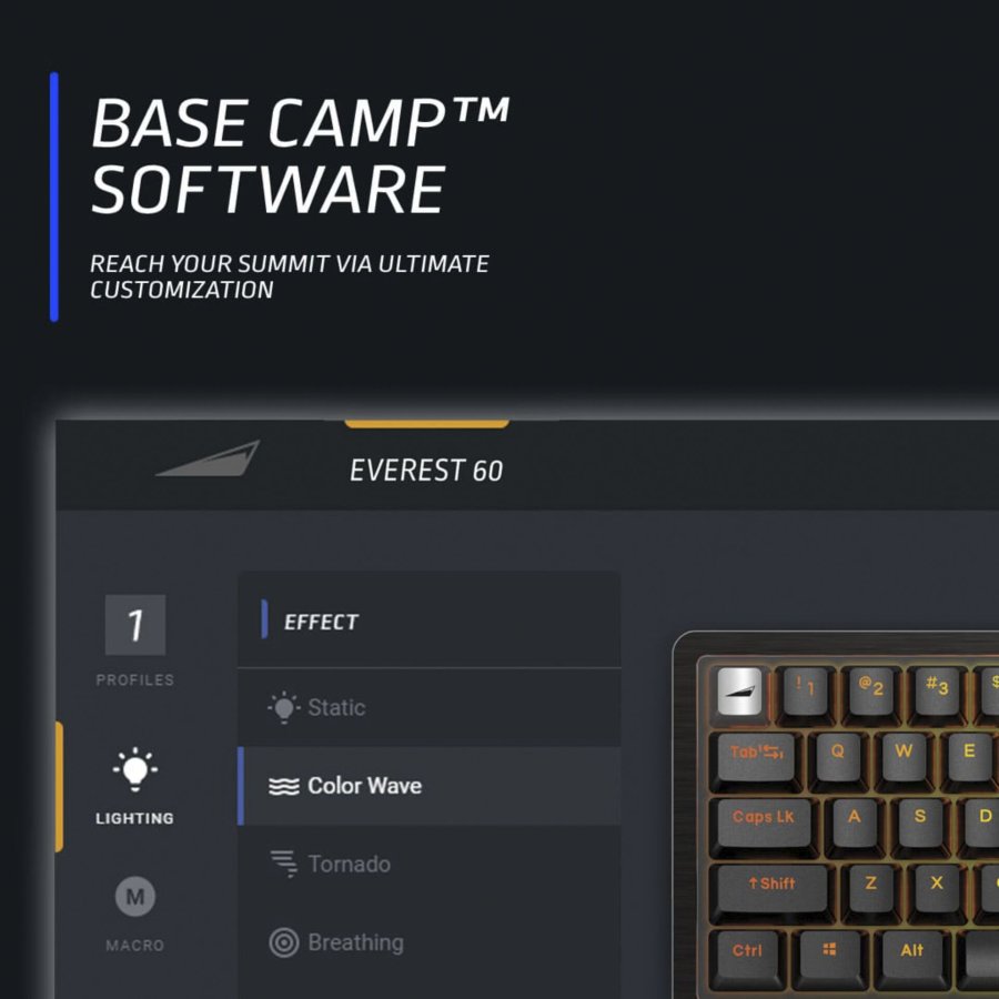 MOUNTAIN Everest 60 RGB US ANSI Linear 45 Midnight Black #11