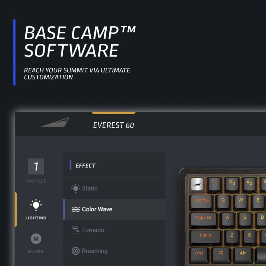 MOUNTAIN Everest 60 RGB US ANSI Tactile 55 Midnight Blac #11