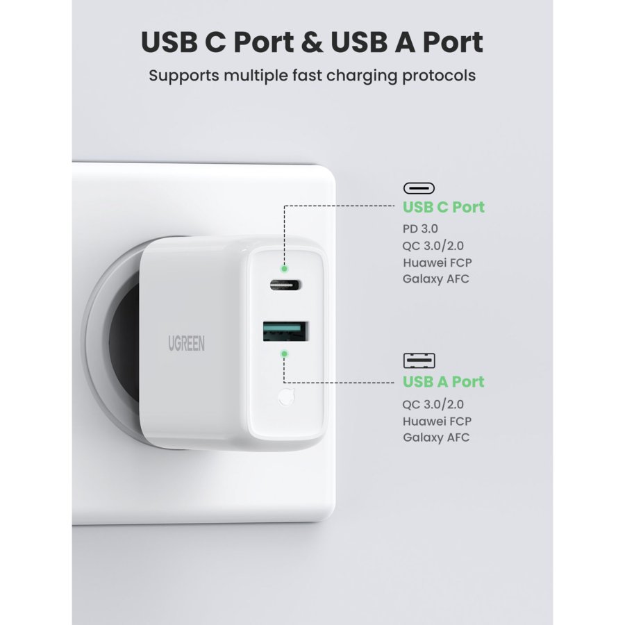 UGREEN 36W Dual Port Charger EU USB-A/USB-C #4