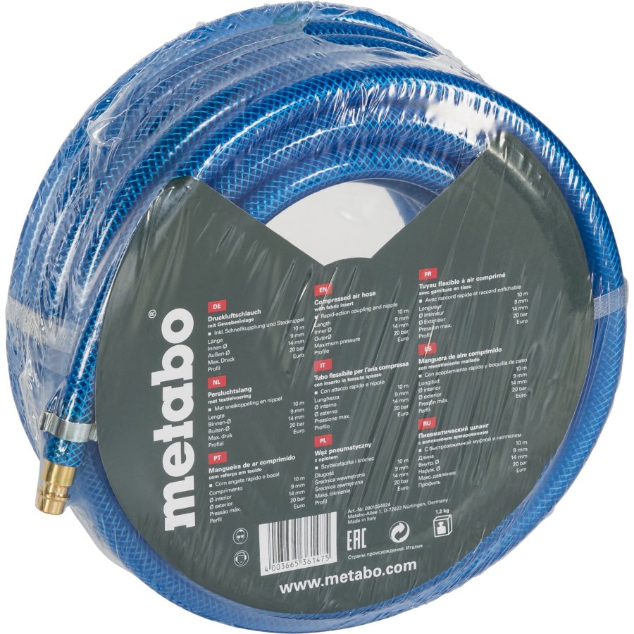 Metabo Compressed Air Hose Euro 9mm x 14 mm /10 m #1