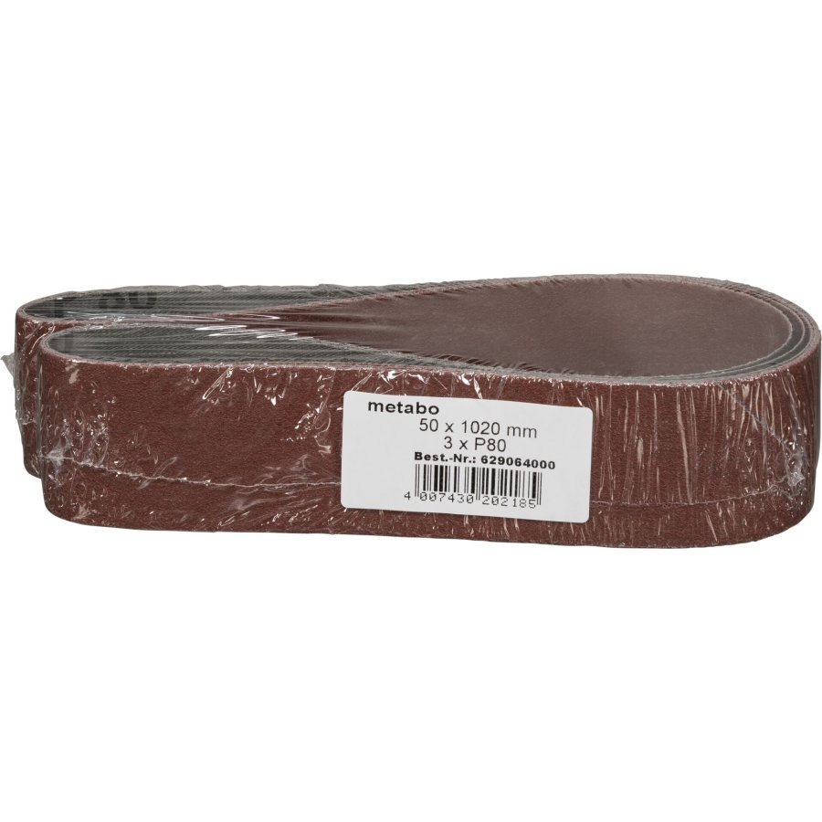 Metabo 3 Abrasive Belts 50x1020 mm P 80, NK, DS #1