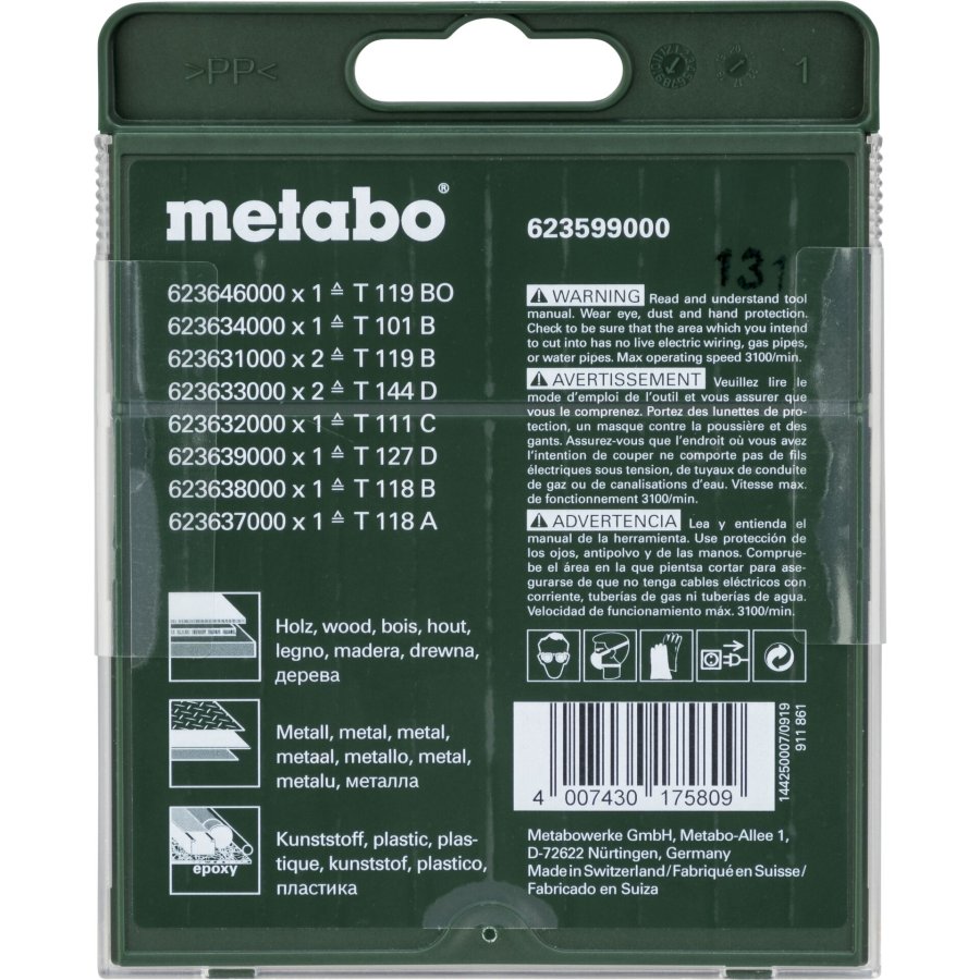 Metabo Jigsaw Blade Assortment 10-piece #2
