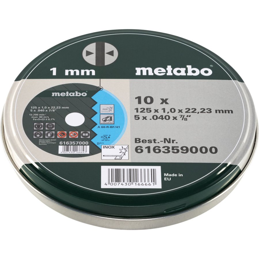 Metabo 10 Cut-Off Wheels SP 125x1,0x22,23 mm #1
