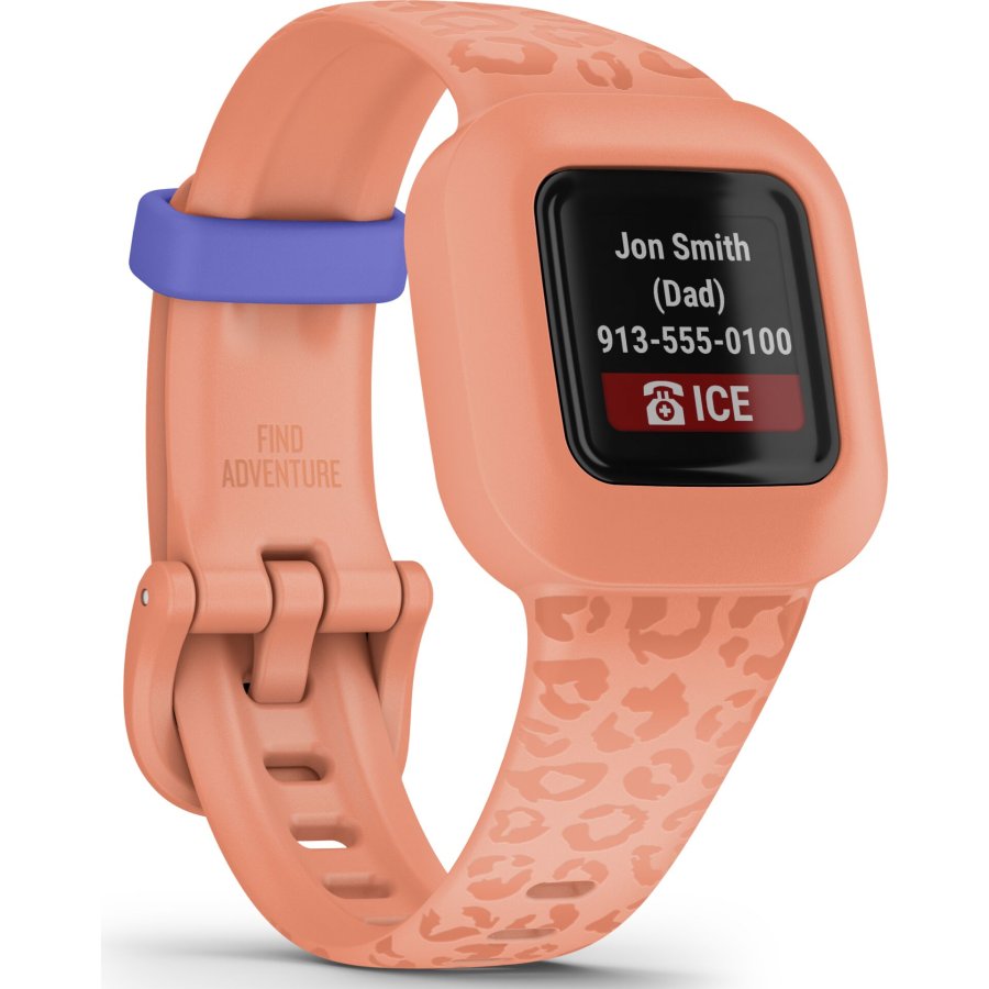 Garmin vivofit jr. 3 Peach Leopard #1