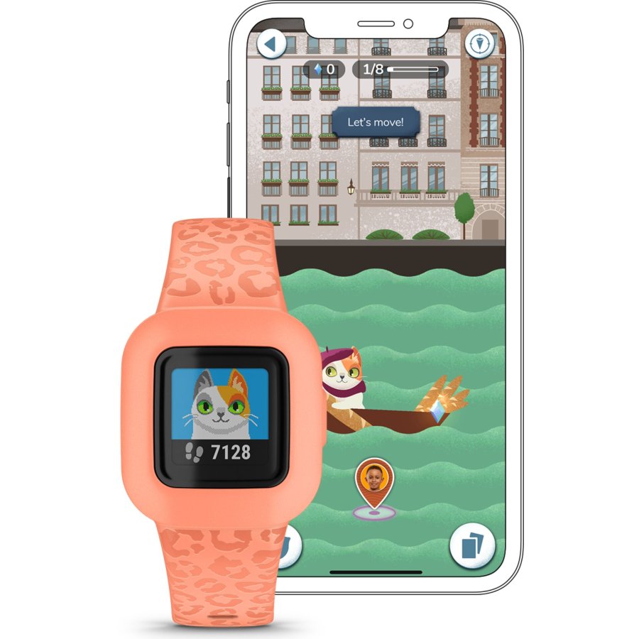 Garmin vivofit jr. 3 Peach Leopard #4