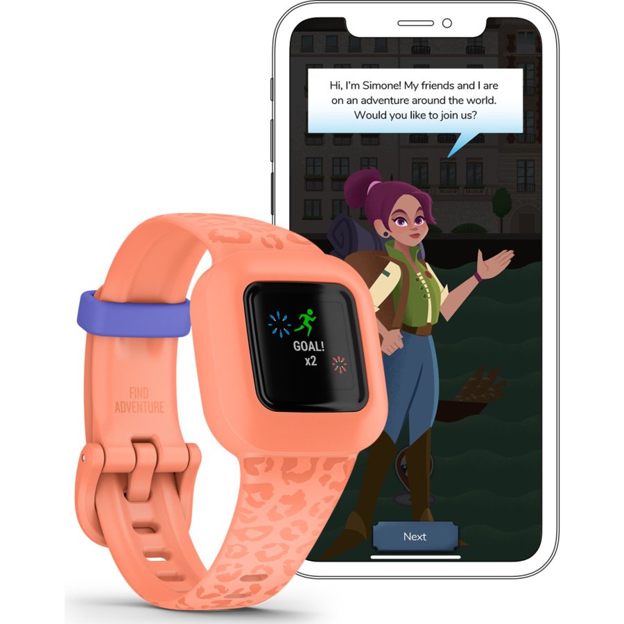 Garmin vivofit jr. 3 Peach Leopard #5