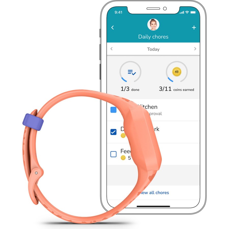 Garmin vivofit jr. 3 Peach Leopard #6