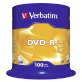 1x100 Verbatim DVD-R 4,7GB 16x Speed, matt silver #1