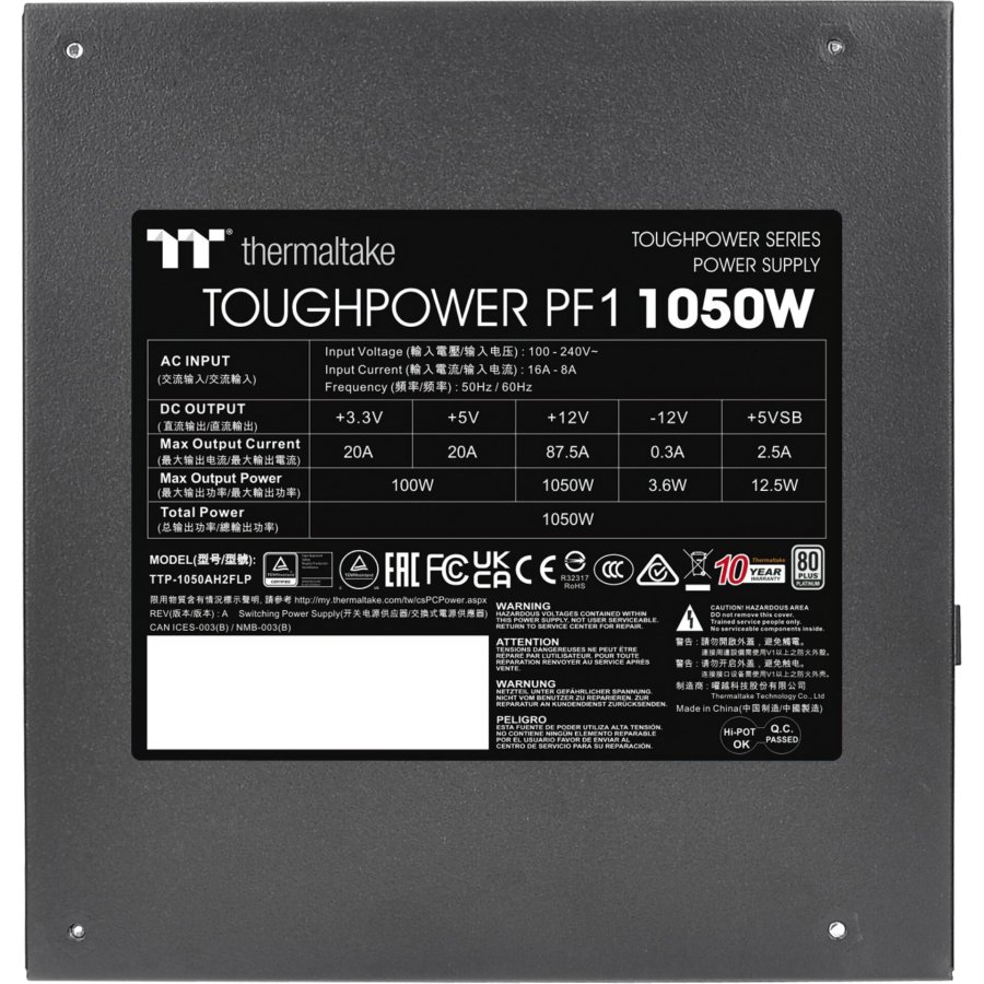 Thermaltake Toughpower PF1 1050W 80+ Platinum Modular #12
