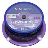 1x25 Verbatim DVD+R Double Layer 8x Speed, 8,5GB matt silver #1