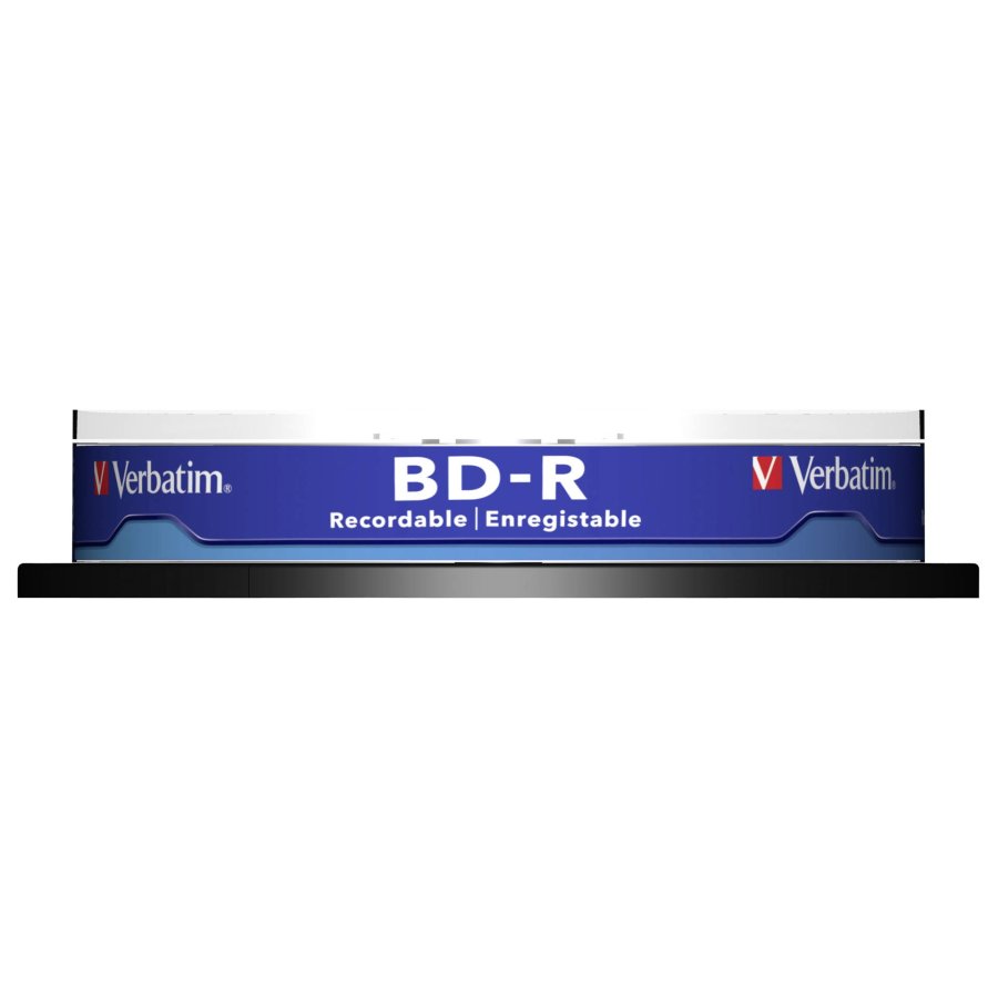 1x10 Verbatim BD-R Blu-Ray 25GB 6x Speed, white blue Cakebox #2