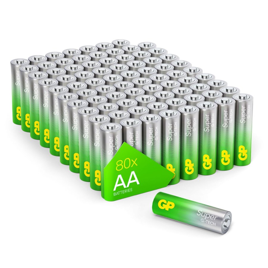 1x80 GP Super Alkaline AA Mignon Batteries Blister 03015AS80 #1