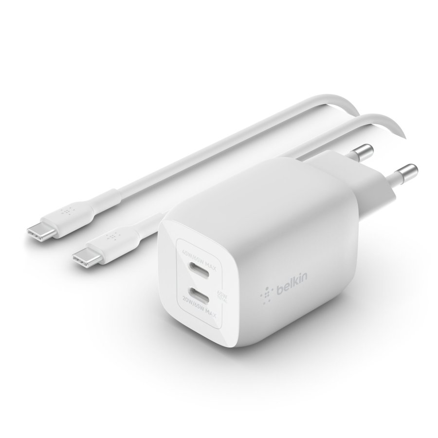 Belkin BOOST Charge 65W Dual PD USB-C + 2m Cable WCH013vf2MWH-B6 #1