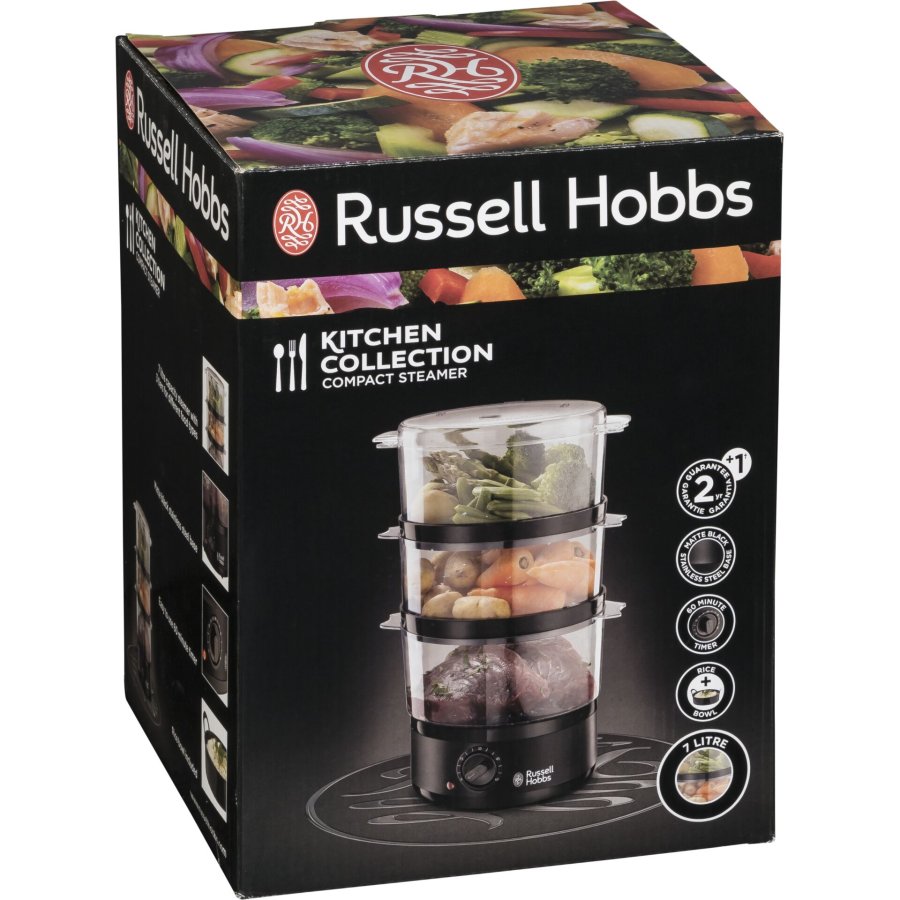 Russell Hobbs 26530-56 dampkoger 3 kurv(e) Fritstende 400 W Sort, Gennemsigtig #1