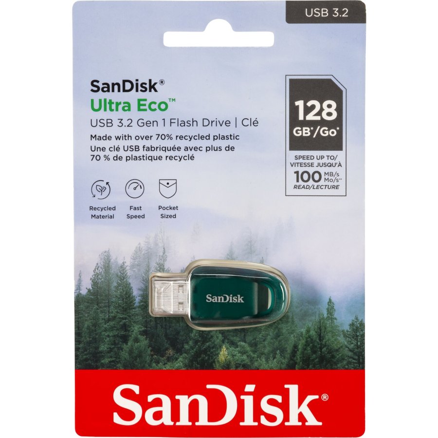 SanDisk Ultra Eco Drive    128GB USB 3.2 100MB/s  SDCZ96-128G-G46 #1
