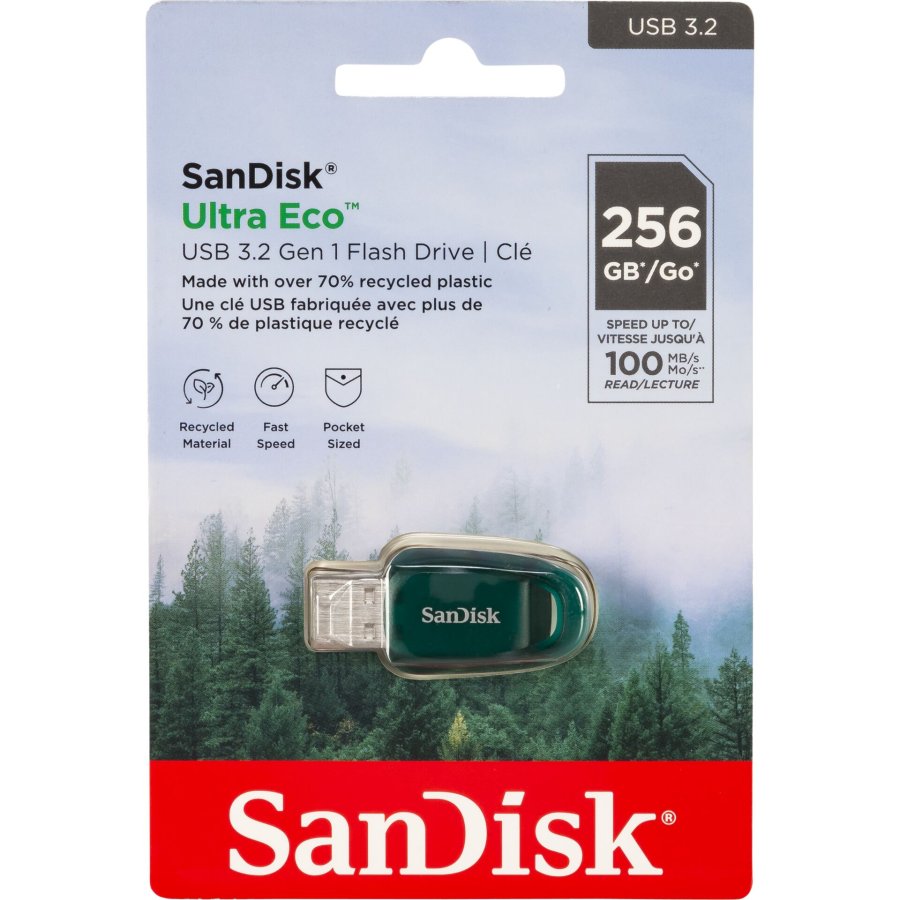 SanDisk Ultra Eco Drive    256GB USB 3.2 100MB/s  SDCZ96-256G-G46 #1