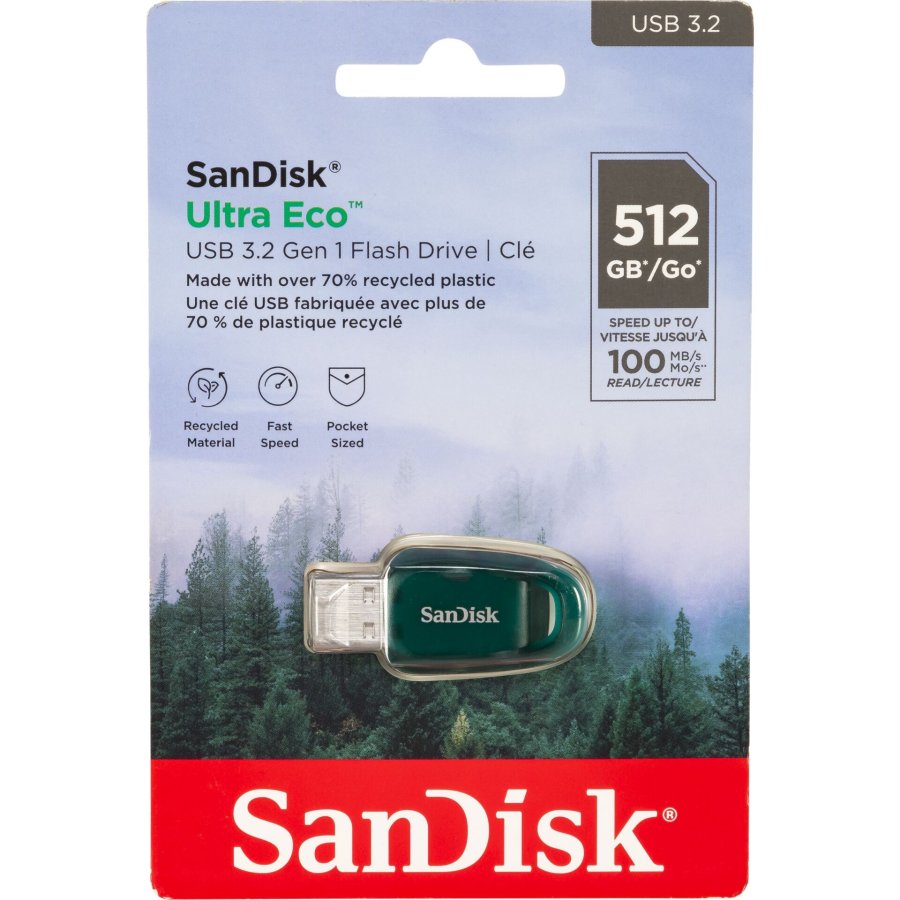 SanDisk Ultra Eco Drive    512GB USB 3.2 100MB/s  SDCZ96-512G-G46 #1