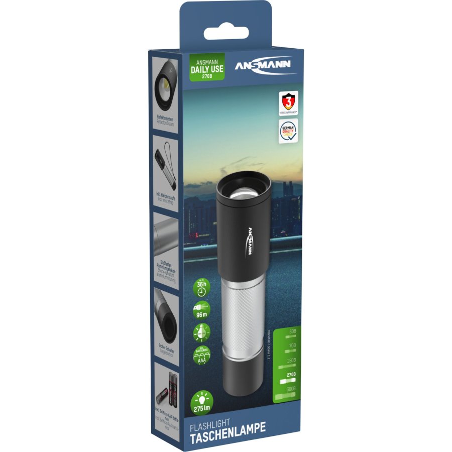 Ansmann LED Torch Daily Use 270B incl. 3xAAA 1600-0429 #12