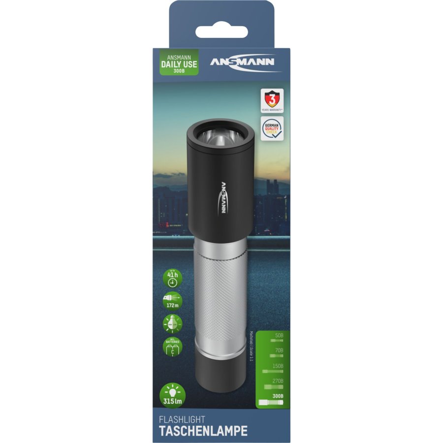 Ansmann LED Torch Daily Use 300B incl. 2xBaby C 1600-0430 #10