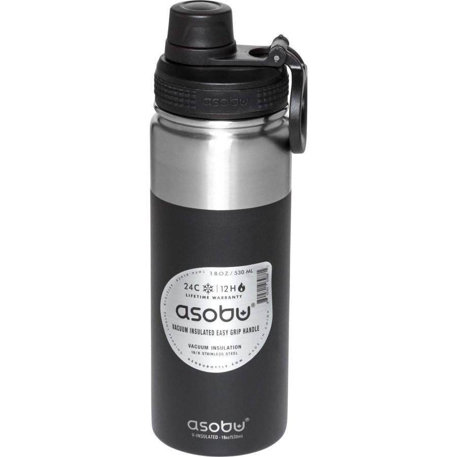 Asobu Alpine Flask Bottle Black, 0.53 L #1