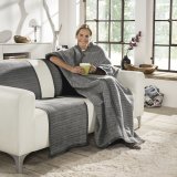 Ibena Jacquard Blanket Fano anthracite 800, 150x200 #2