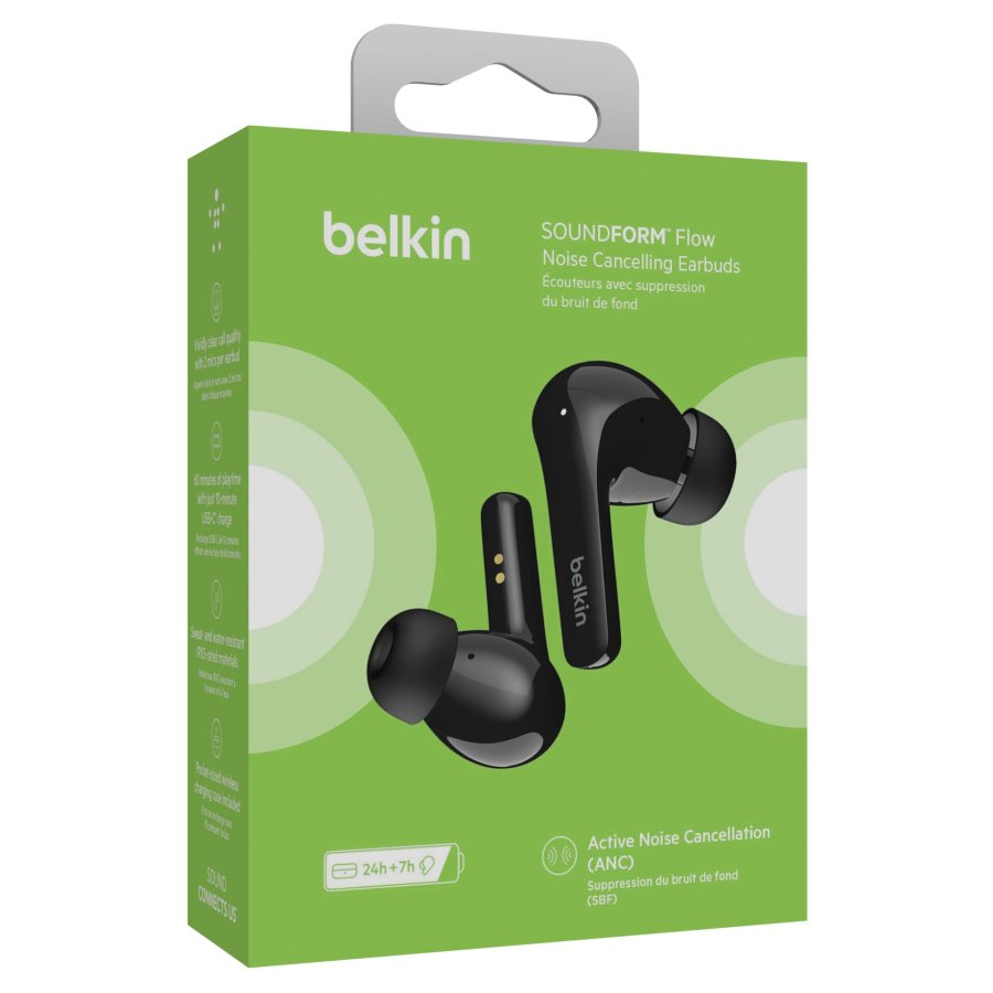 Belkin Soundform Flow ANC In-Ear wirel Headphone black AUC006BTBK #12