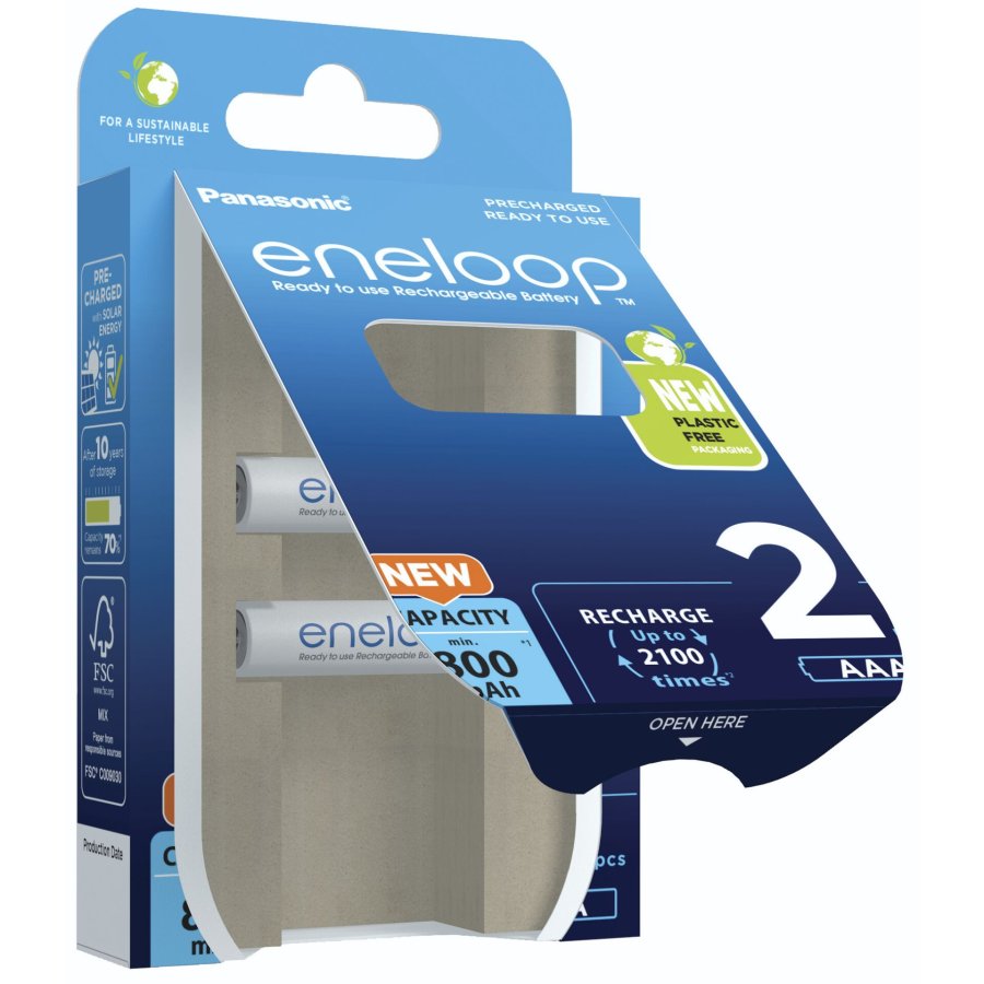 Genopladelige batterier PANASONIC ENELOOP AAA 800 mAh 2 szt (BK-4MCDE/2CP) #4