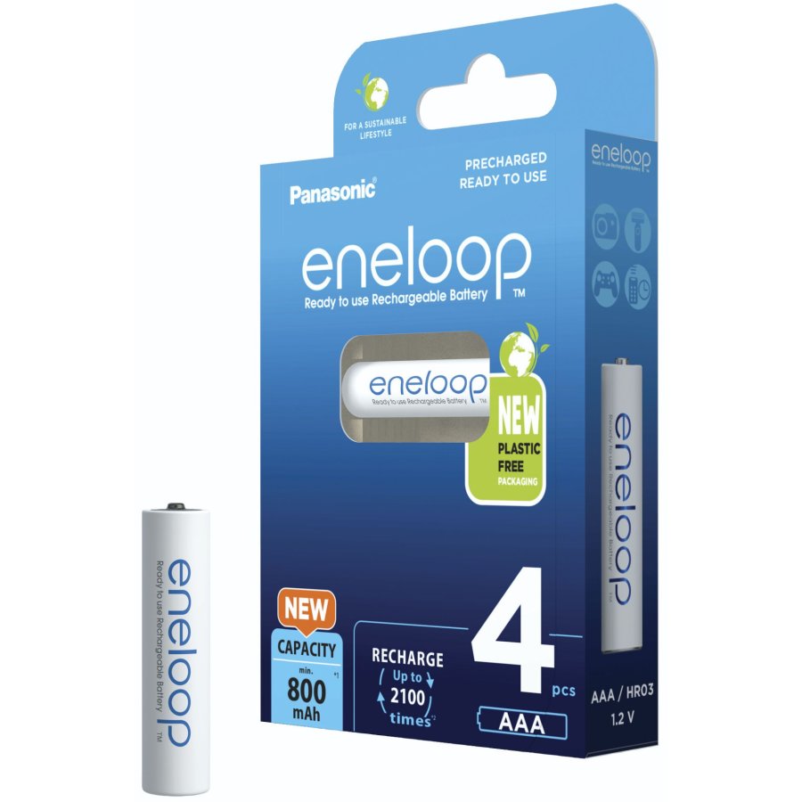 Genopladelige batterier PANASONIC ENELOOP AAA 800 mAh 4 szt (BK-4MCDE/4CP) #3