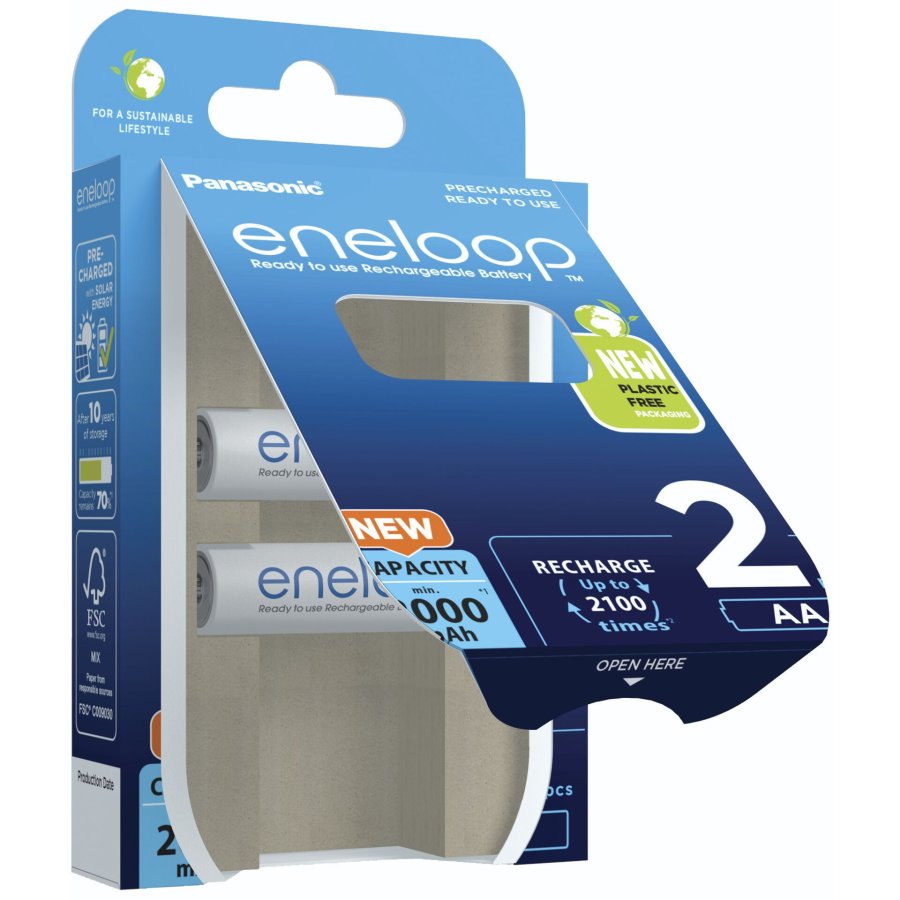 Genopladelige batterier PANASONIC ENELOOP AA 2000 mAh 2 szt (BK-3MCDE/2CP) #3