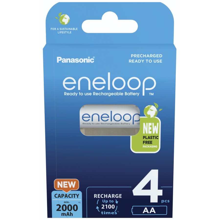 Genopladelige batterier PANASONIC ENELOOP AA 2000 mAh 4 szt (BK-3MCDE/4CP) #1