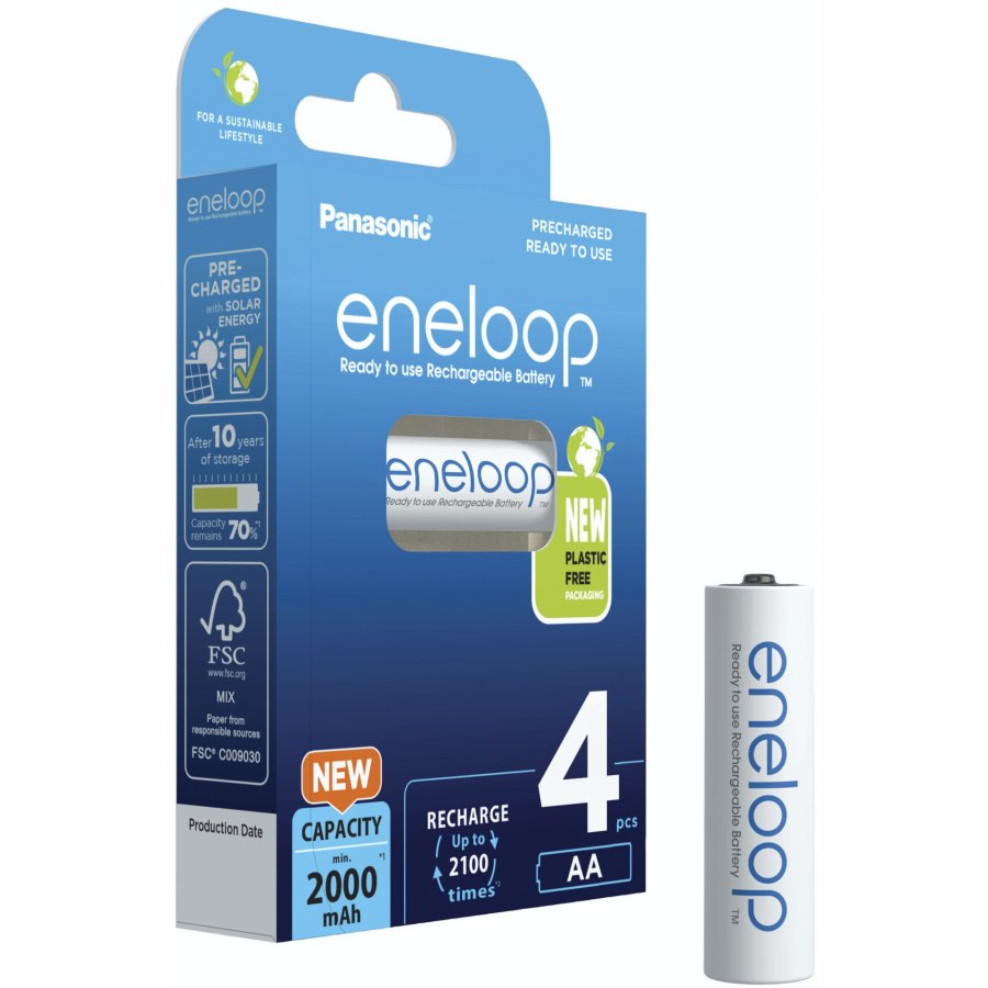 Genopladelige batterier PANASONIC ENELOOP AA 2000 mAh 4 szt (BK-3MCDE/4CP) #2