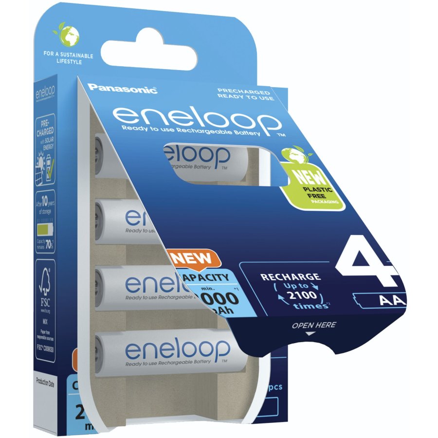 Genopladelige batterier PANASONIC ENELOOP AA 2000 mAh 4 szt (BK-3MCDE/4CP) #4