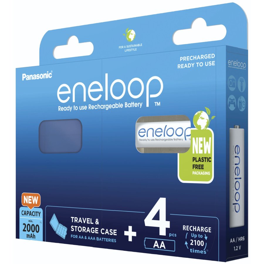 Genopladelige batterier PANASONIC ENELOOP AA 2000 mAh 4 szt + kasse (BK-3MCDE/4CP+CASE) #3