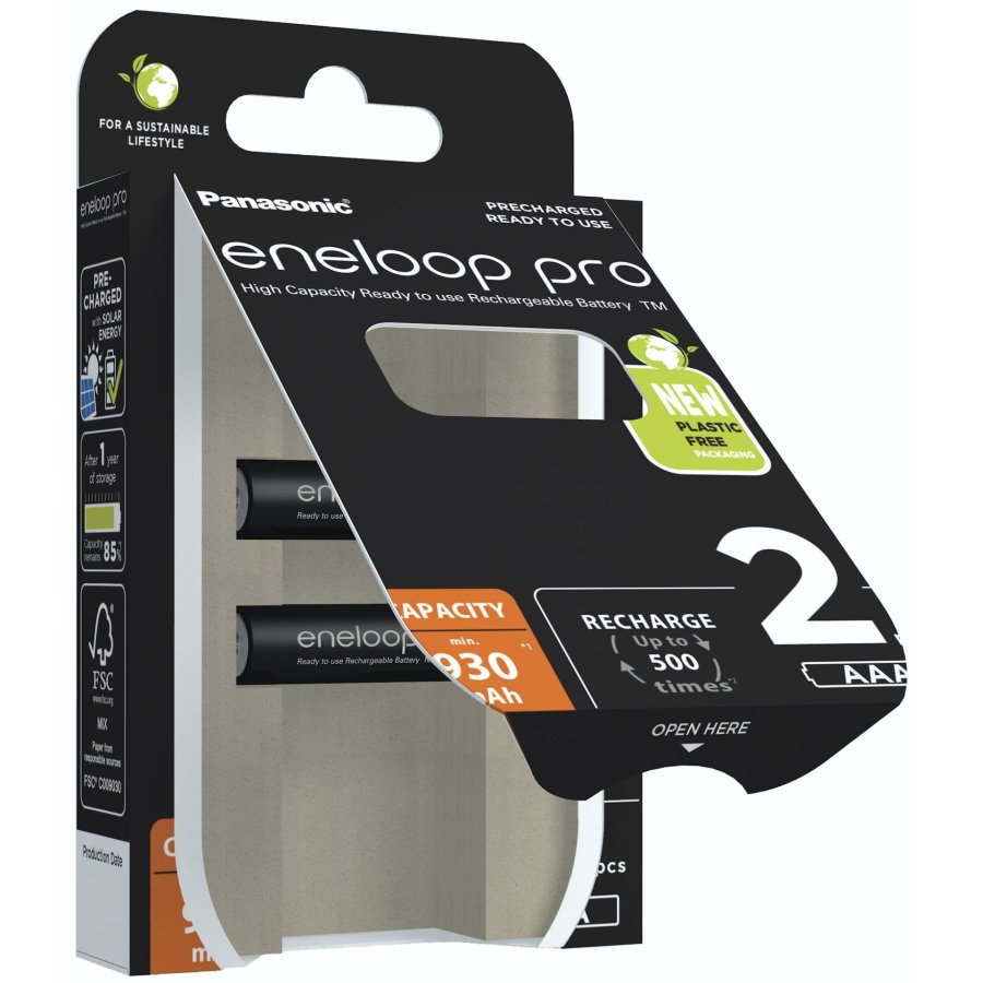 Genopladelige batterier PANASONIC ENELOOP PRO AAA 930 mAh 2 szt (BK-4HCDE/2CP) #4