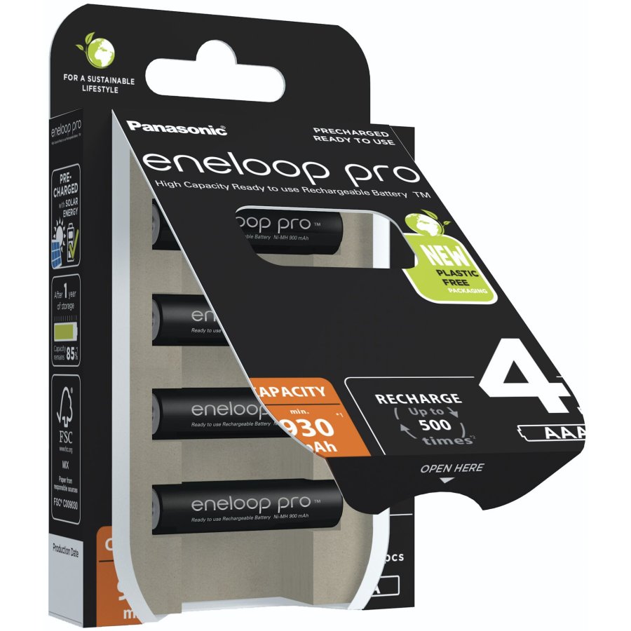Genopladelige batterier PANASONIC ENELOOP PRO AAA 930 mAh 4 szt (BK-4HCDE/4CP) #4