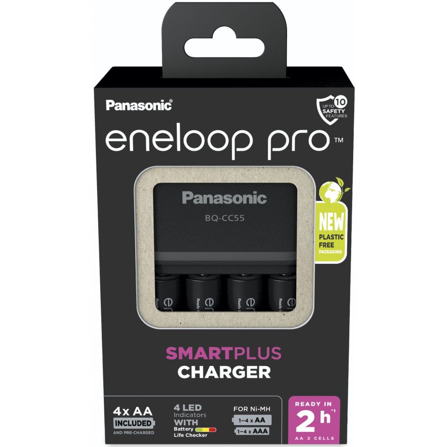 Panasonic Eneloop Smart Plus Ch. BQ-CC55 incl. 4xAA K-KJ55HCD40E #1
