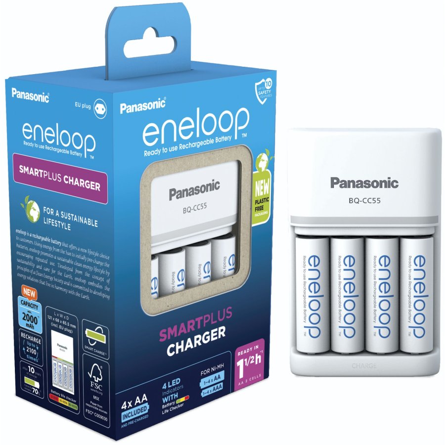 Panasonic Eneloop Smart Plus Cha BQ-CC55 incl. 4xAA K-KJ55MCD40E #2