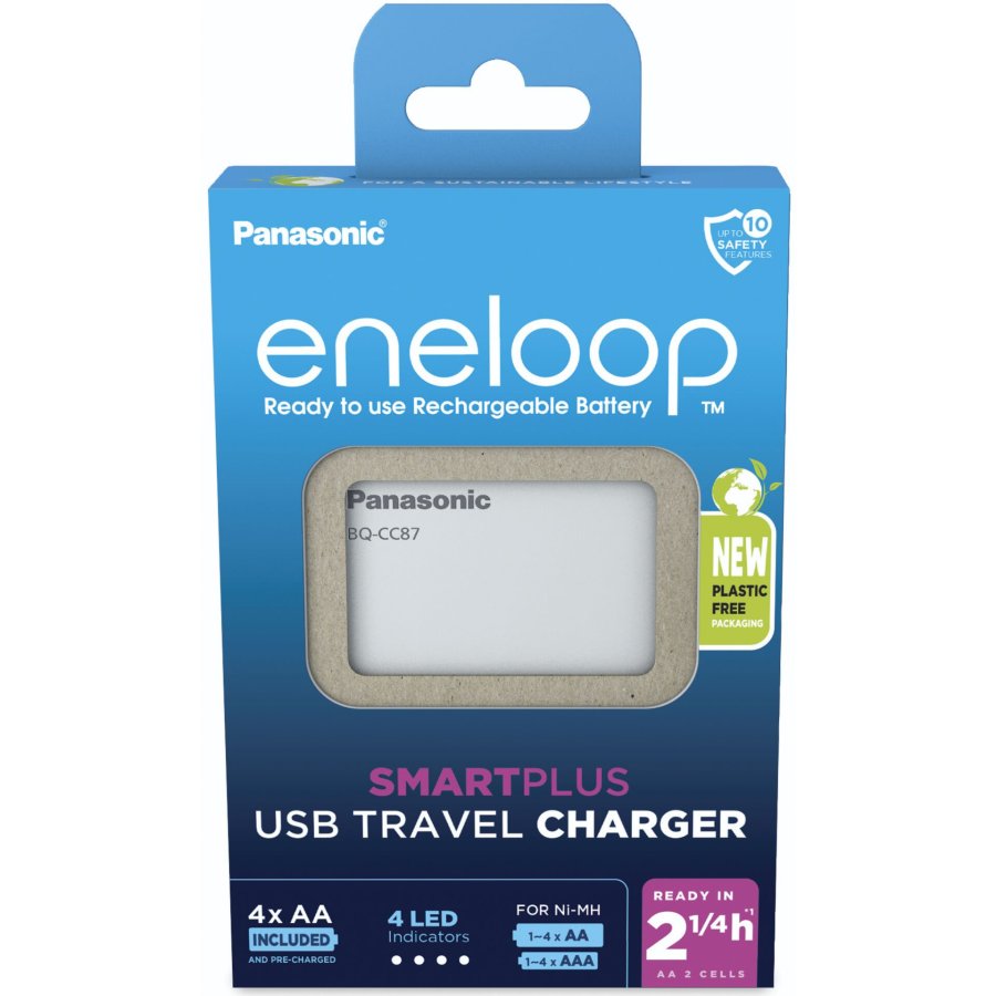 Panasonic Eneloop Smart Plus USB Travel BQ-CC87 4xAA  K-KJ87MCD40 #1