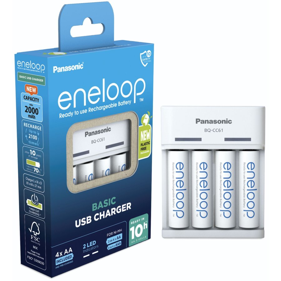 Panasonic Eneloop Basic Charger USB BQ-CC61 incl. 4xAA 2200mAh #2