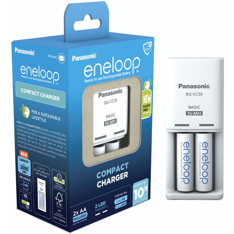 Panasonic Eneloop Compact Charg. BW-CC50 incl. 2xAA K-KJ50MCD20E #2