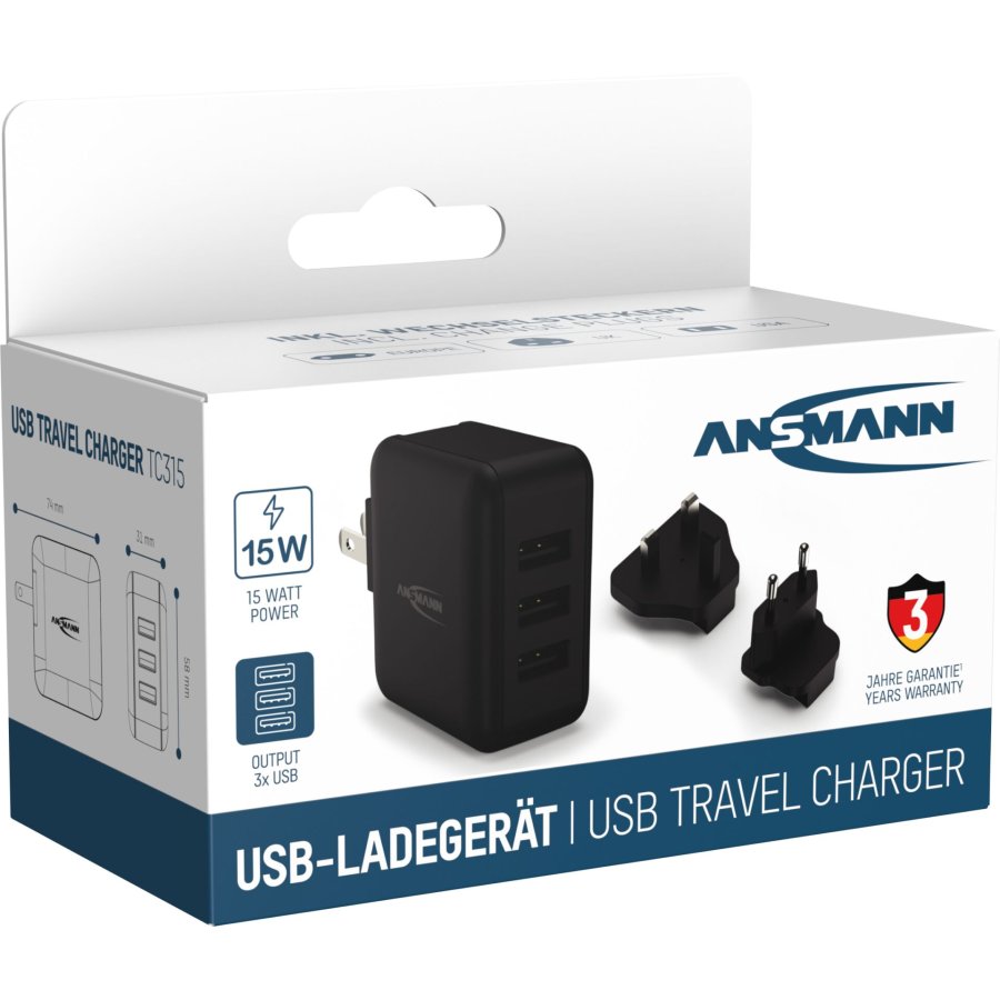 Ansmann Travel Charger TC315 2 USB-Ports 15W        1001-0139 #9