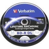 1x10 Verbatim M-Disc BD-R BluRay 50GB 6x Speed Cakebox printable #1