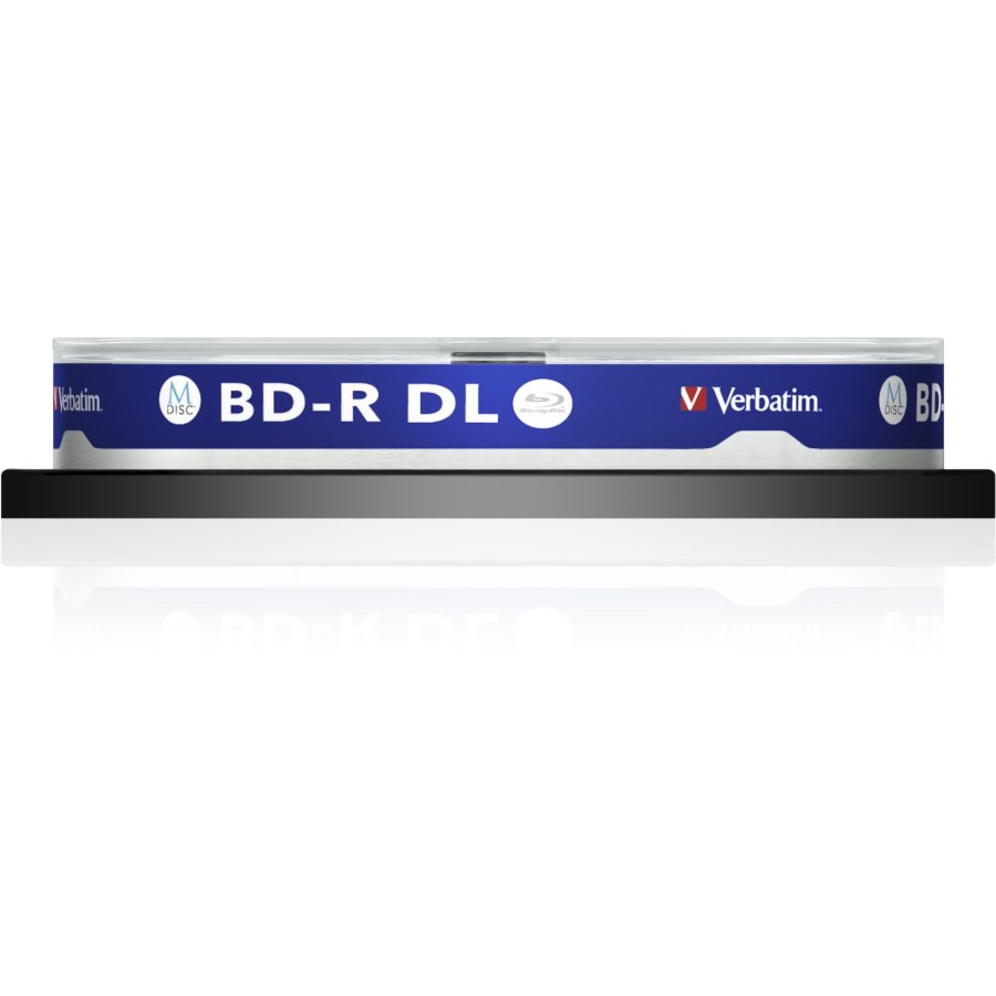 1x10 Verbatim M-Disc BD-R BluRay 50GB 6x Speed Cakebox printable #2