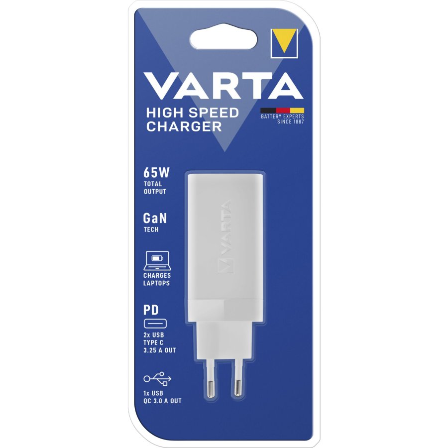 Varta High Speed Charger 65W GaN 2x USB C + USB A      Type 57956 #4