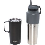 Asobu Twin Pack Bottle with Mug black, 0.9 L + 0.6 L #2