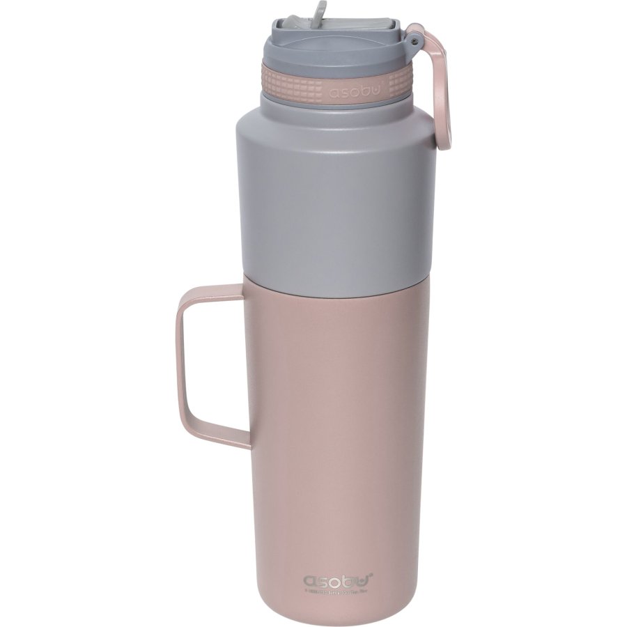 Asobu Twin Pack Bottle with Mug Pink, 0.9 L + 0.6 L #1