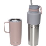Asobu Twin Pack Bottle with Mug Pink, 0.9 L + 0.6 L #2