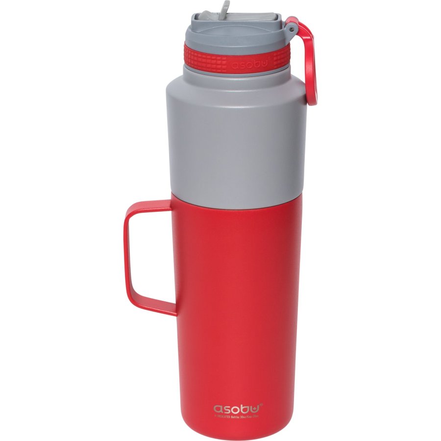 Asobu Twin Pack Bottle with Mug red, 0.9 L + 0.6 L #1