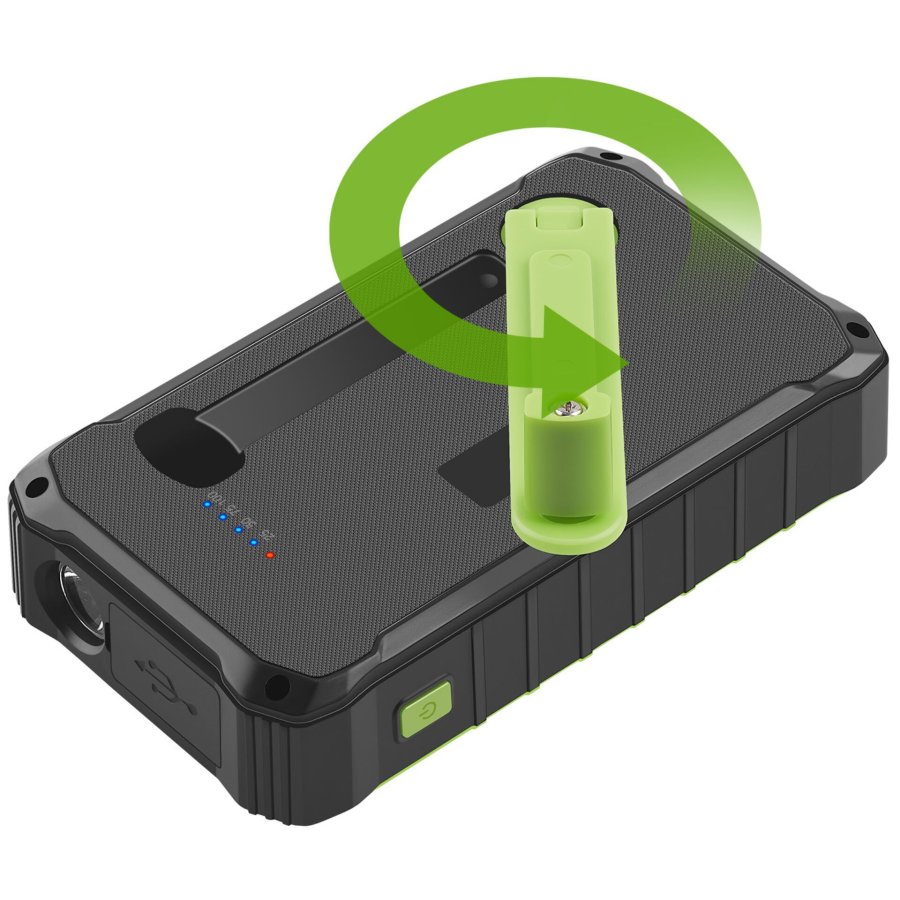Denver PSO-10012 10000mAh Solar Power Bank with Handle Dynamo #6