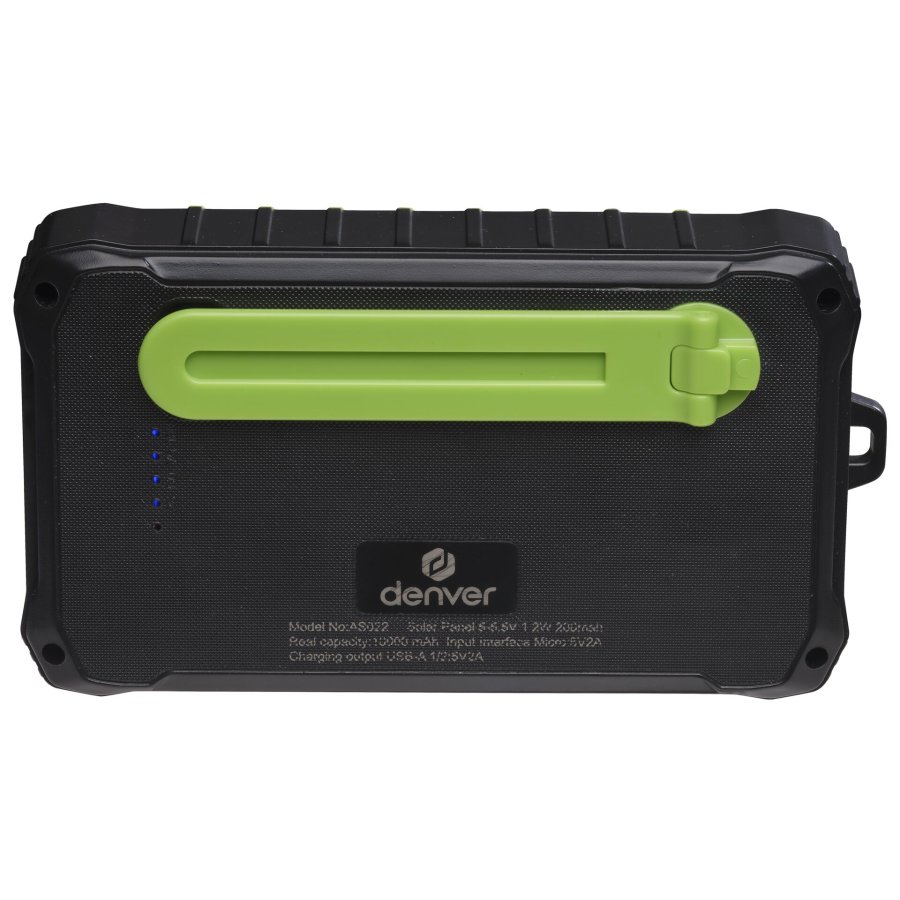 Denver PSO-10012 10000mAh Solar Power Bank with Handle Dynamo #7